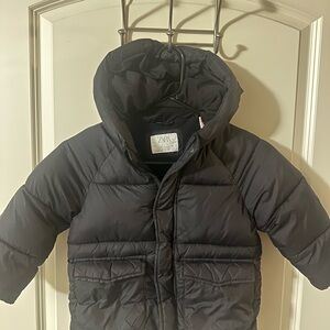 ZARA Black 3-4T Puffer Jacket